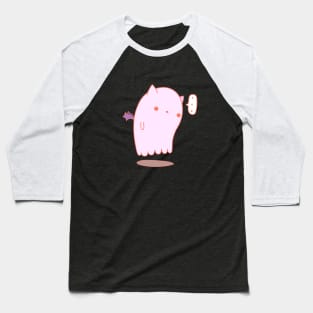 Cat Ghost Baseball T-Shirt